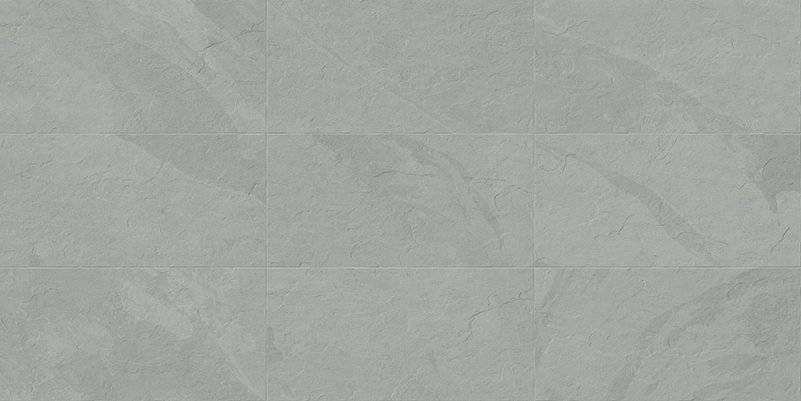 Montauk Grey porcelain surface texture and color detail.