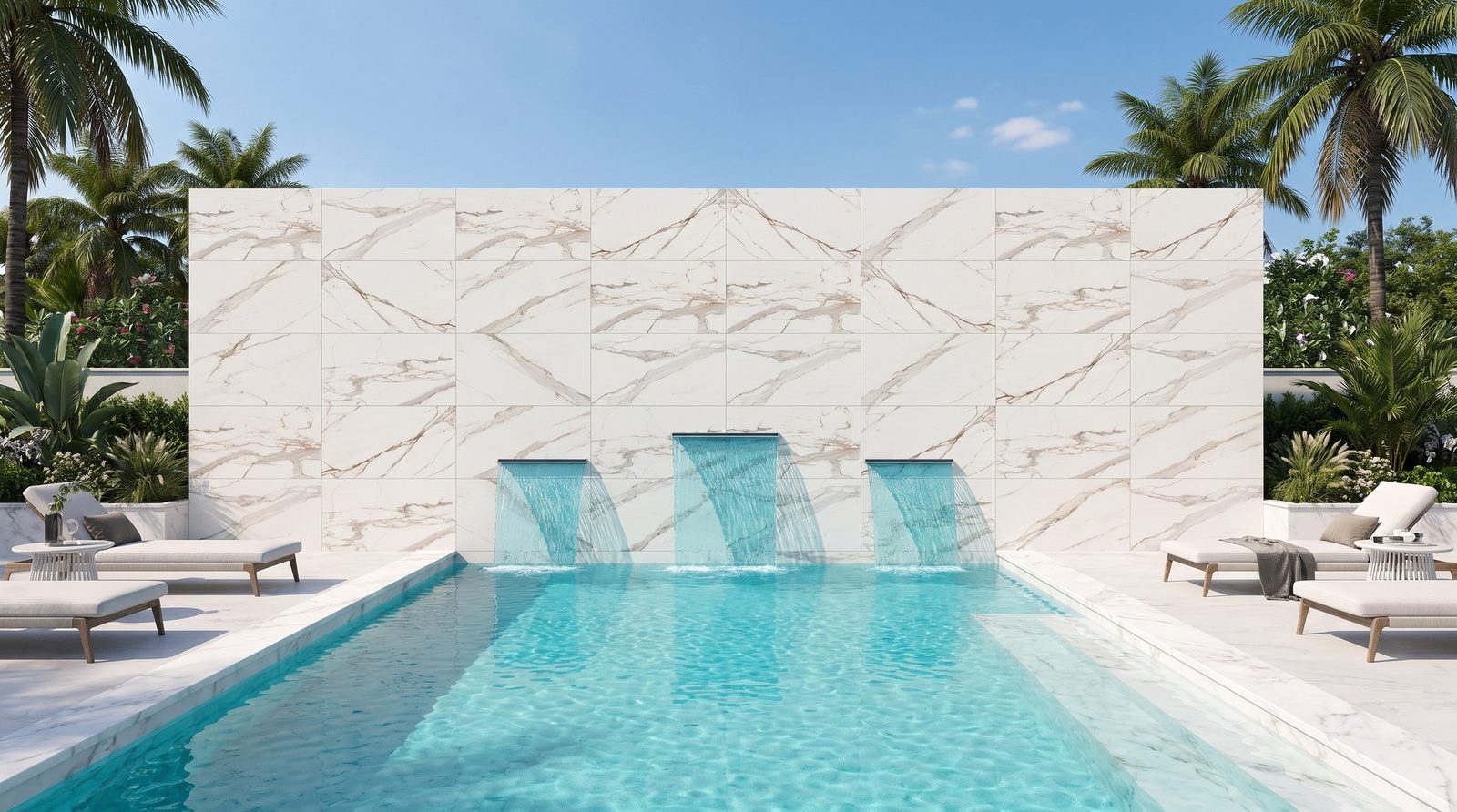 Atelier Chisel Charme Calacatta Gold installed project application.