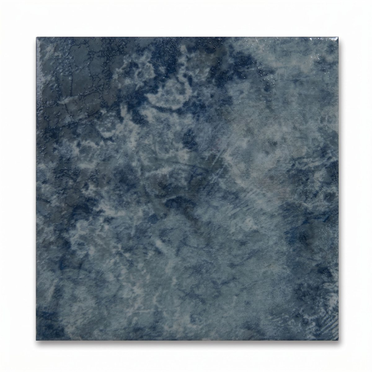 Brune Blue 6x6 porcelain surface texture and color detail.