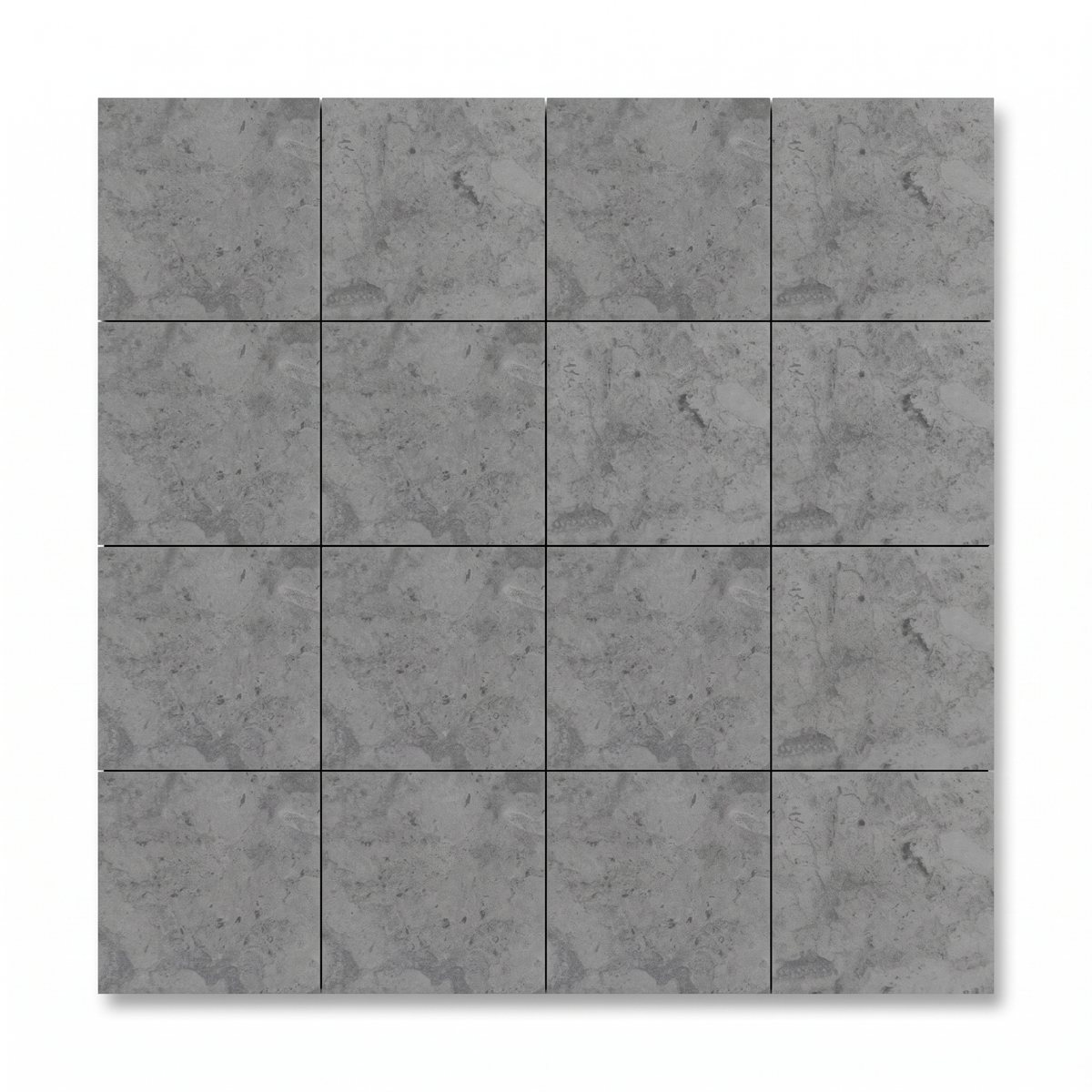 Carolina Grey 6x6 porcelain surface texture and color detail.